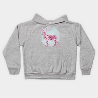 Floral Deer Kids Hoodie